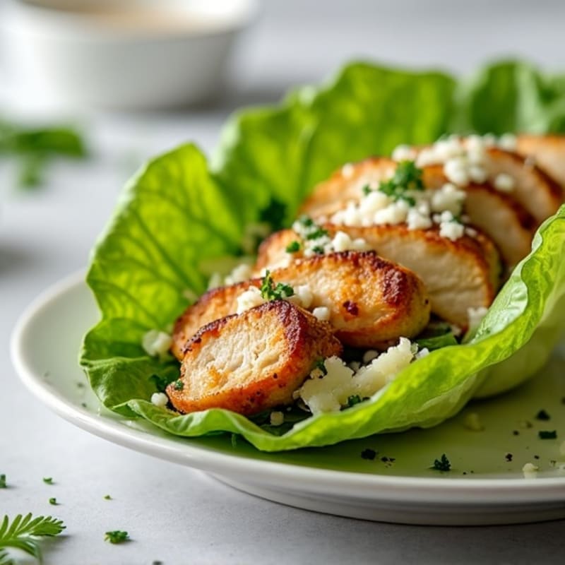 Crispy Grilled Chicken Caesar Lettuce Wrap