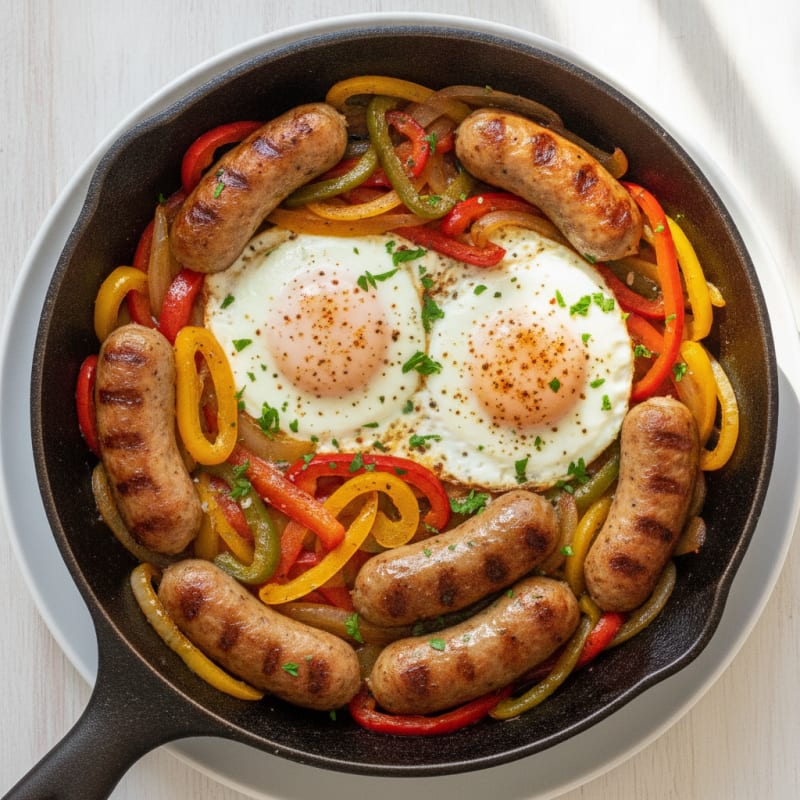 Sausage and Pepper Breakfast Skillet