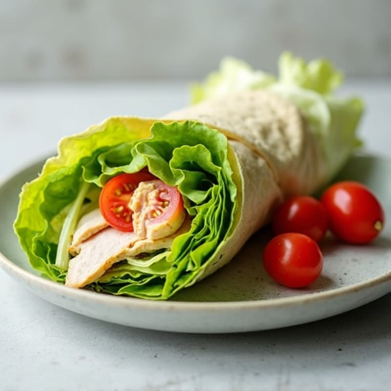 Creamy Avocado Turkey Lettuce Wrap