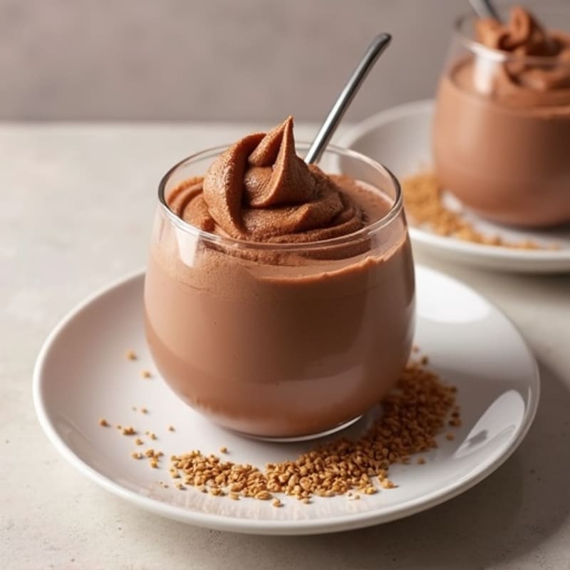 Silky Chocolate Protein Mousse with Peanut Butter Swirl