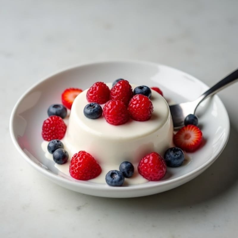 Silky Greek Yogurt Protein Pudding with Berries