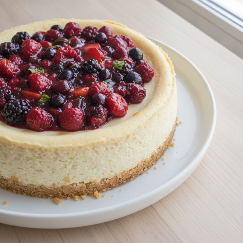 Creamy Greek Yogurt Protein Cheesecake