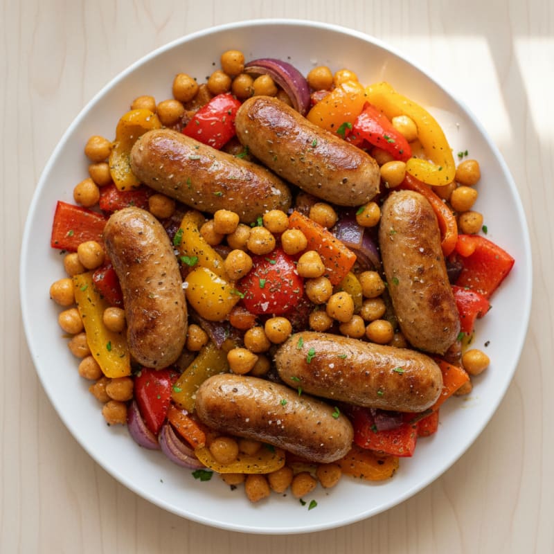 Sheet Pan Chicken Sausage and Peppers