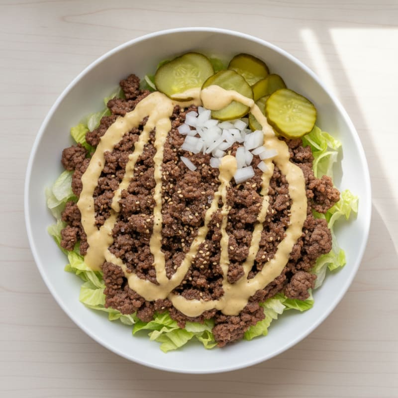 Big Mac Inspired Protein Bowl