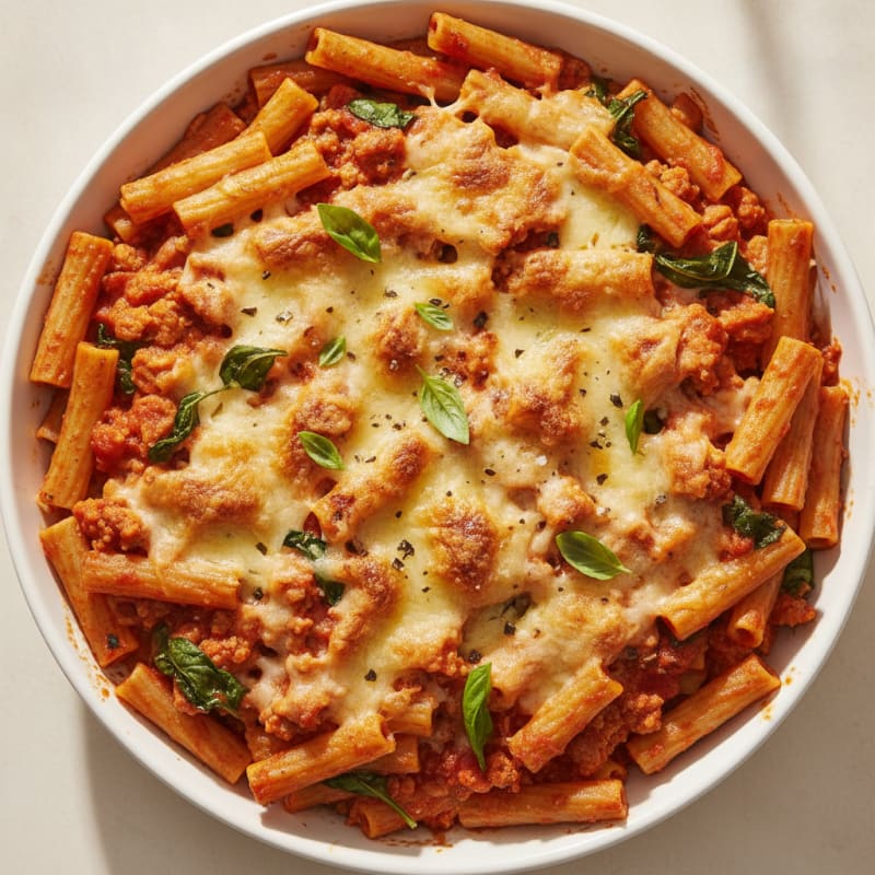 Classic Baked Ziti with Ricotta
