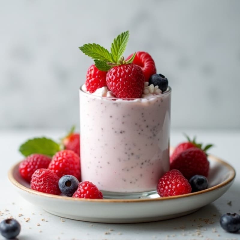 Silky Greek Yogurt Protein Mousse with Berries