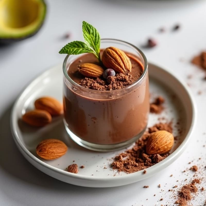 Silky Chocolate Protein Pudding with Almond Butter
