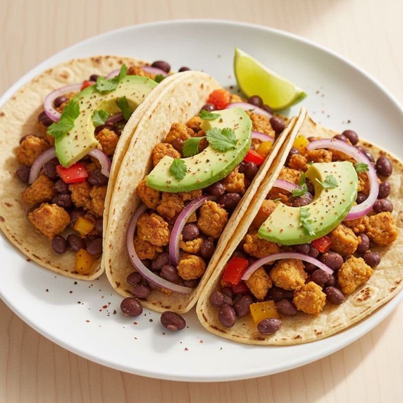 Tempeh and Black Bean Tacos