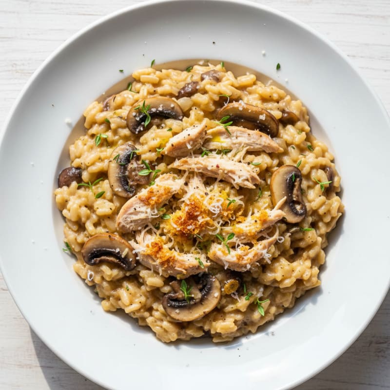 Creamy Mushroom Risotto with Parmesan
