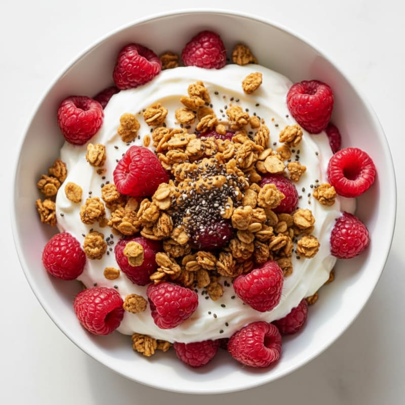 Greek Yogurt Parfait with Protein Granola and Berries