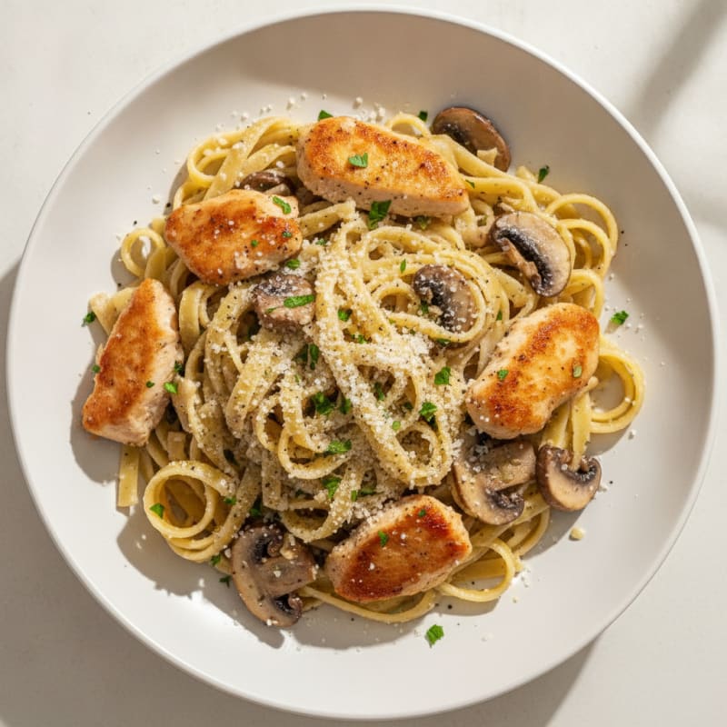 Truffle Mushroom Tagliatelle with Parmesan