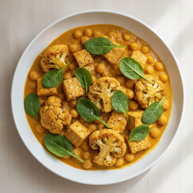 Roasted Vegetable and Chickpea Curry