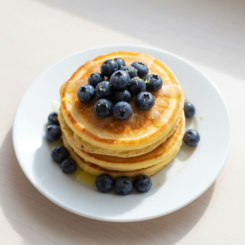 Fluffy Lemon-Ricotta Protein Pancakes