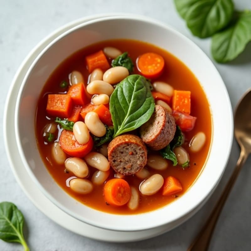 Hearty Italian Sausage and White Bean Soup