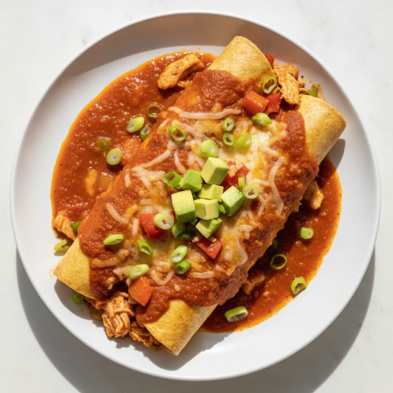 Chicken Enchiladas with Ancho Chili Sauce