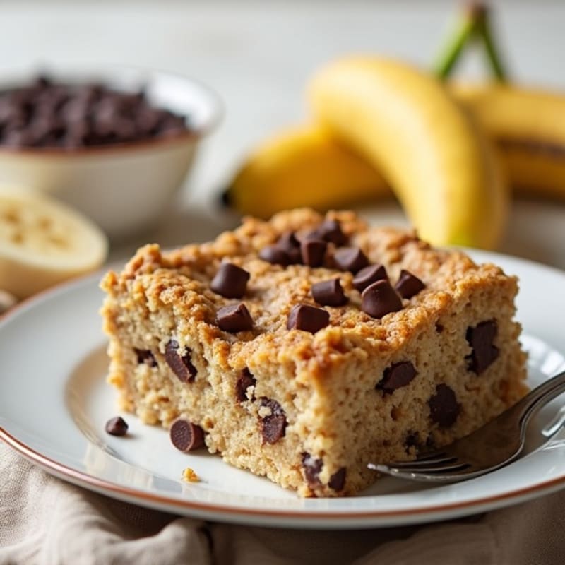 High-Protein Chocolate Chip Cookie Dough Baked Oatmeal