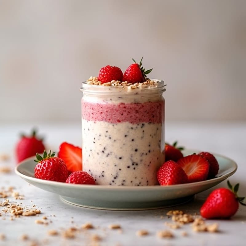 Creamy Strawberry Vanilla Overnight Oats