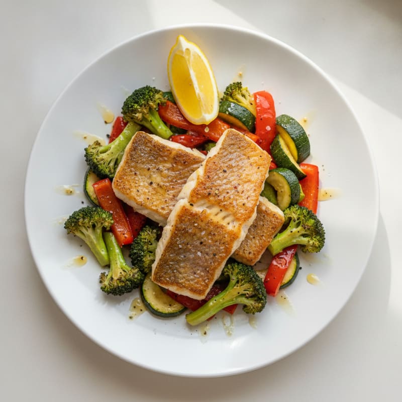 Pan-Seared Snapper with Roasted Vegetables