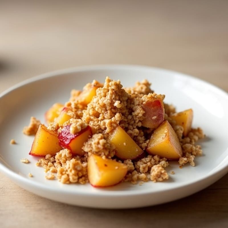 Warm Spiced Apple and Oat Protein Crumble