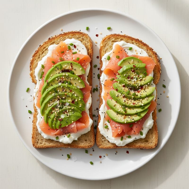 Creamy Zesty Avocado Toast with Everything Seasoning