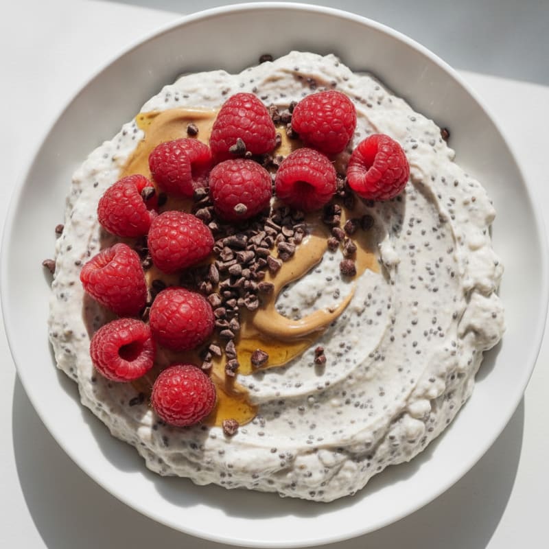 Silky Greek Yogurt Protein Mousse with Chia Seeds