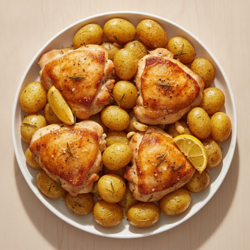 Lemon Herb Roasted Chicken and Potatoes