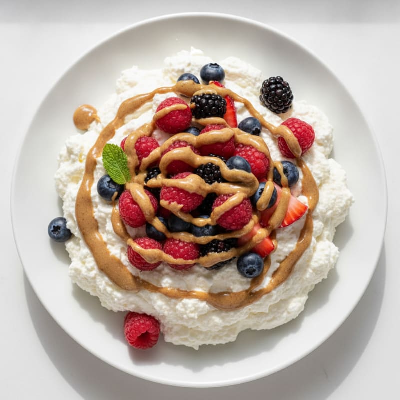 Silky Greek Yogurt Protein Mousse with Mixed Berries