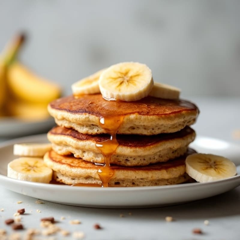 Protein-Packed Caramelized Banana Oat Pancakes