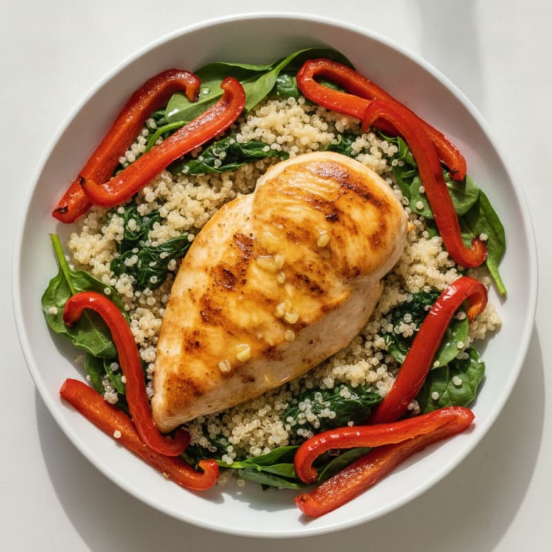 Pan-Seared Chicken with Roasted Red Peppers