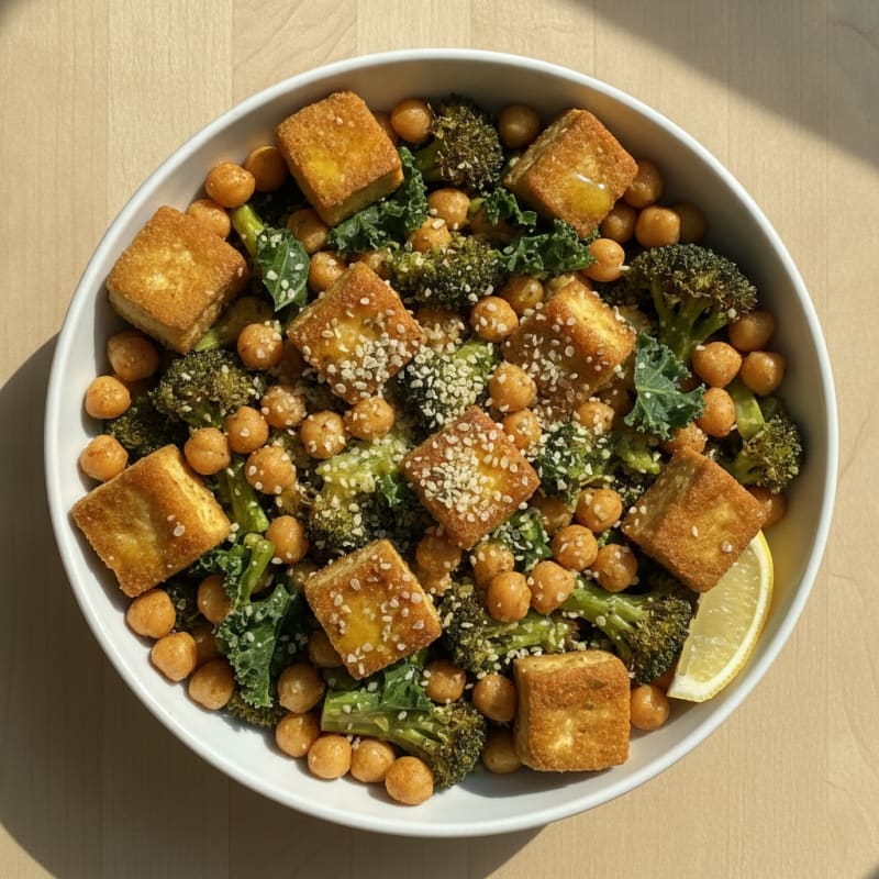 Roasted Vegetable and Chickpea Bowl