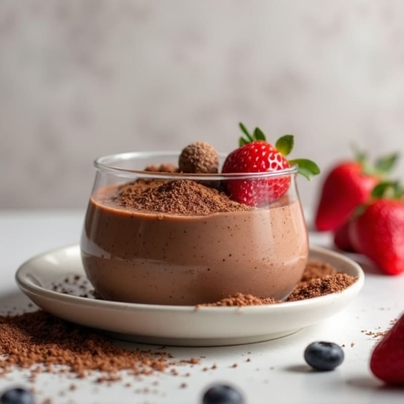 Chocolate Protein Mousse with Chia Seeds