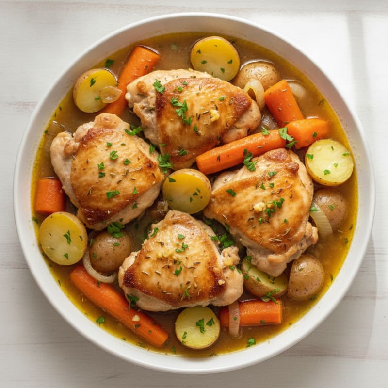 Slow Cooker Herb Chicken Thighs