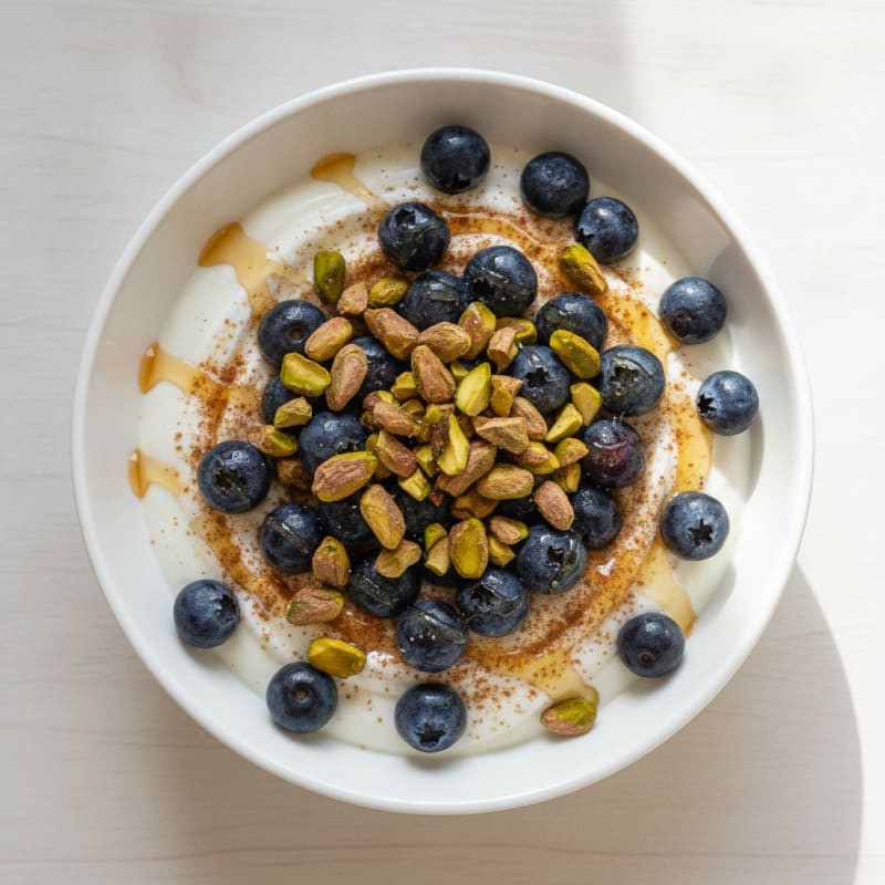 Greek Yogurt Berry Pistachio Bowl