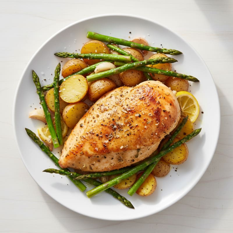 Crispy Lemon-Herb Roasted Chicken