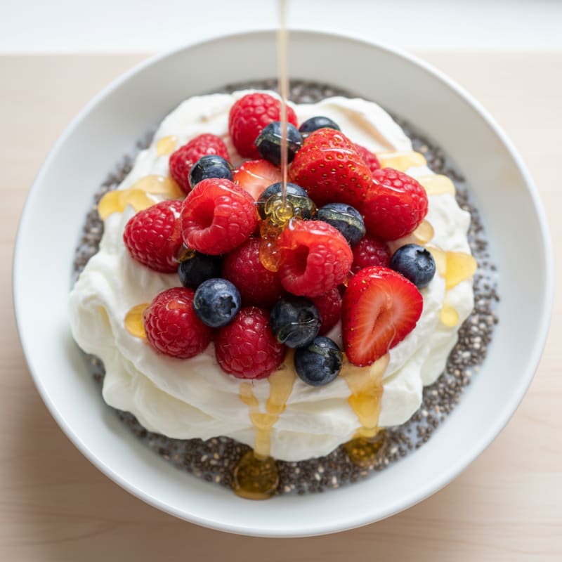 Creamy Greek Yogurt Protein Parfait with Chia and Mixed Berries