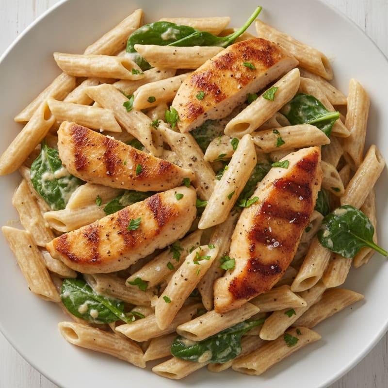Garlic Parmesan Chicken Alfredo Pasta