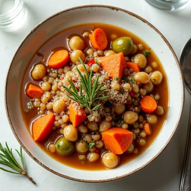 Hearty Herb-Infused Lentil and Root Vegetable Stew