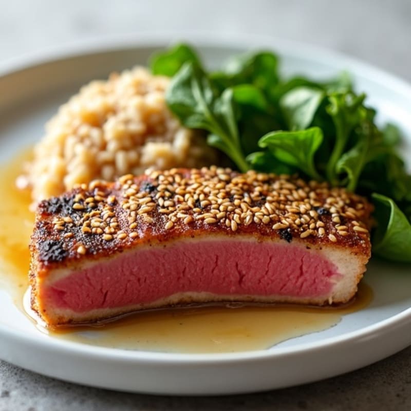Sesame-Crusted Seared Ahi Tuna Steak