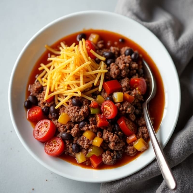 Hearty Black Bean and Ground Beef Chili