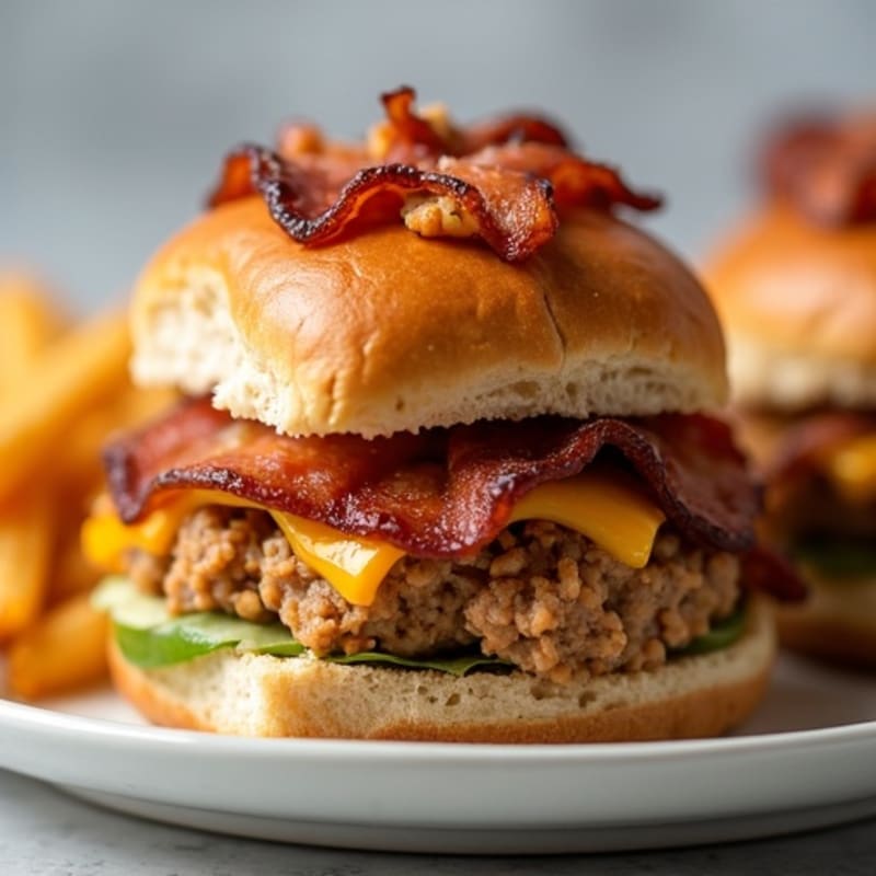 Spicy Jalapeño Turkey Sliders with Crispy Bacon Topping