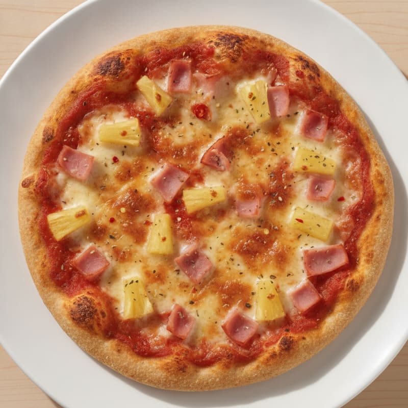 Baked Ham and Pineapple Pizza