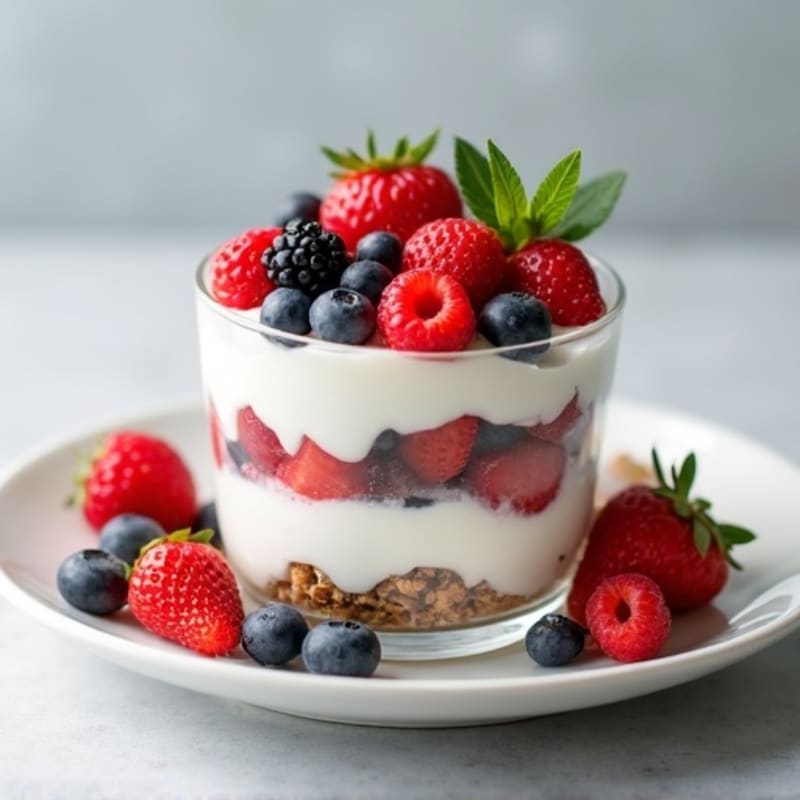Creamy Greek Yogurt Protein Parfait with Mixed Berries