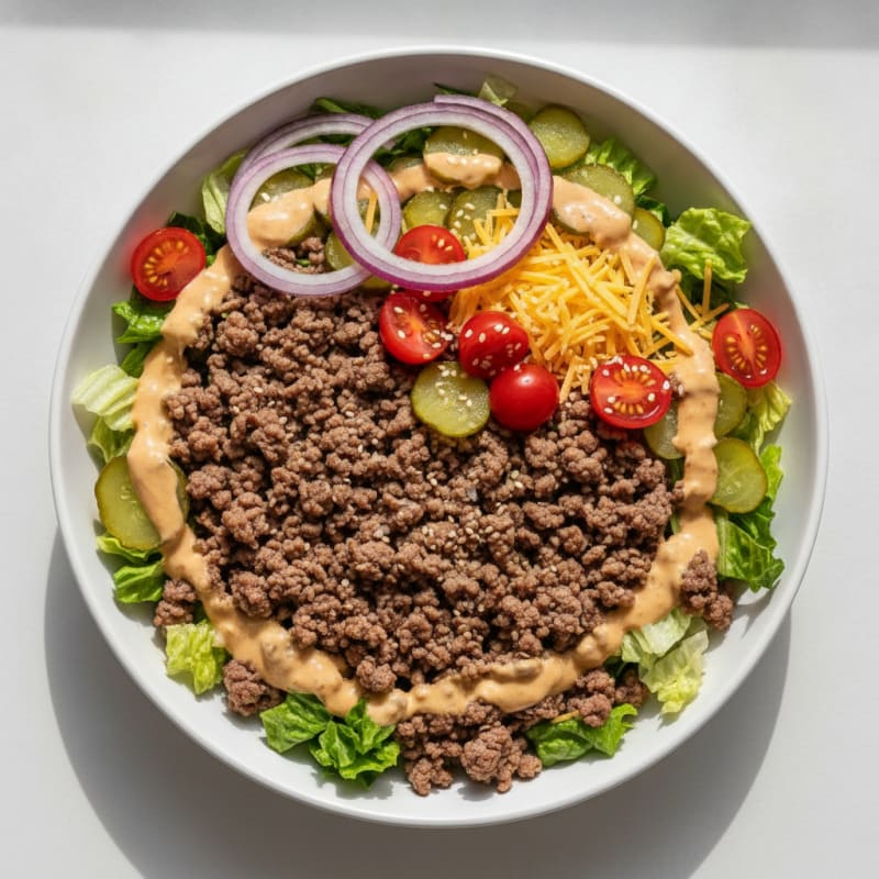 Ground Beef Big Mac Bowl