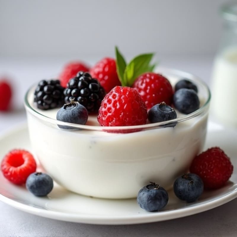 Greek Yogurt Protein Pudding with Berries