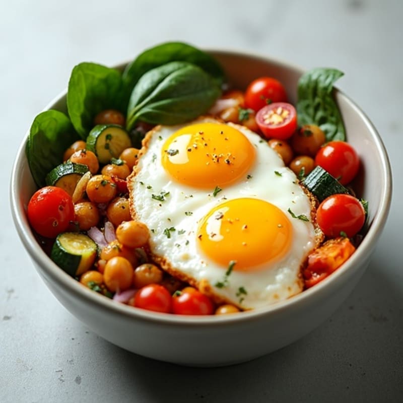 Savory Egg and Roasted Vegetable Breakfast Bowl