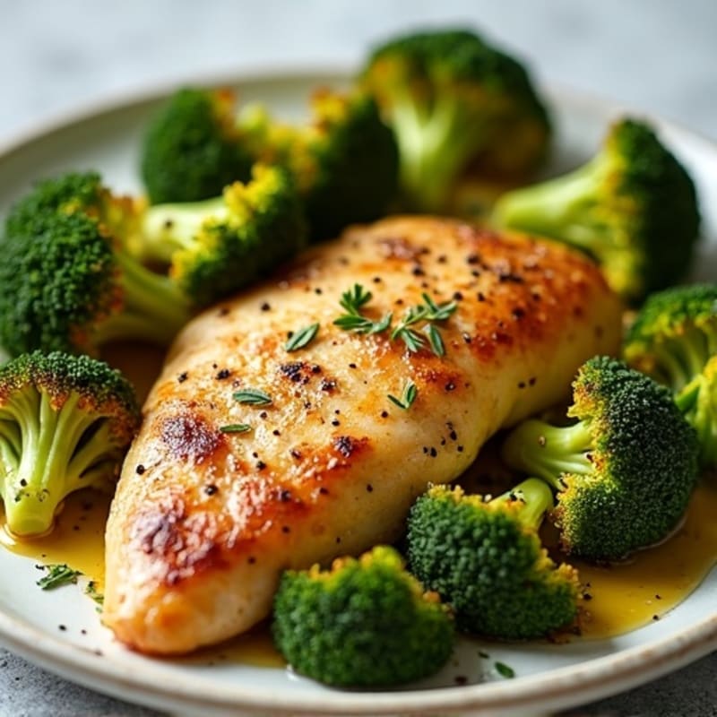 Sheet Pan Roasted Chicken and Crispy Broccoli