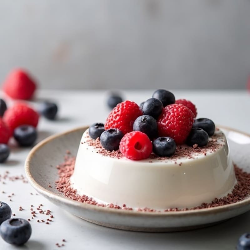 Silky Greek Yogurt Protein Pudding with Berries