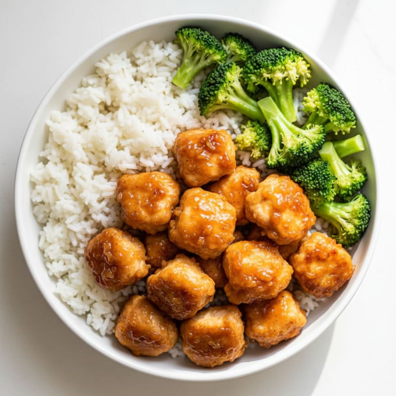 Crispy Honey-Garlic Chicken Bowls