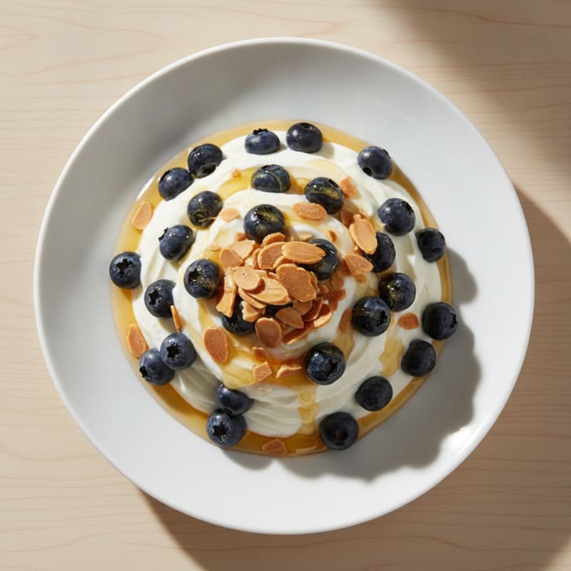 Greek Yogurt Parfait with Berries and Crunchy Almonds