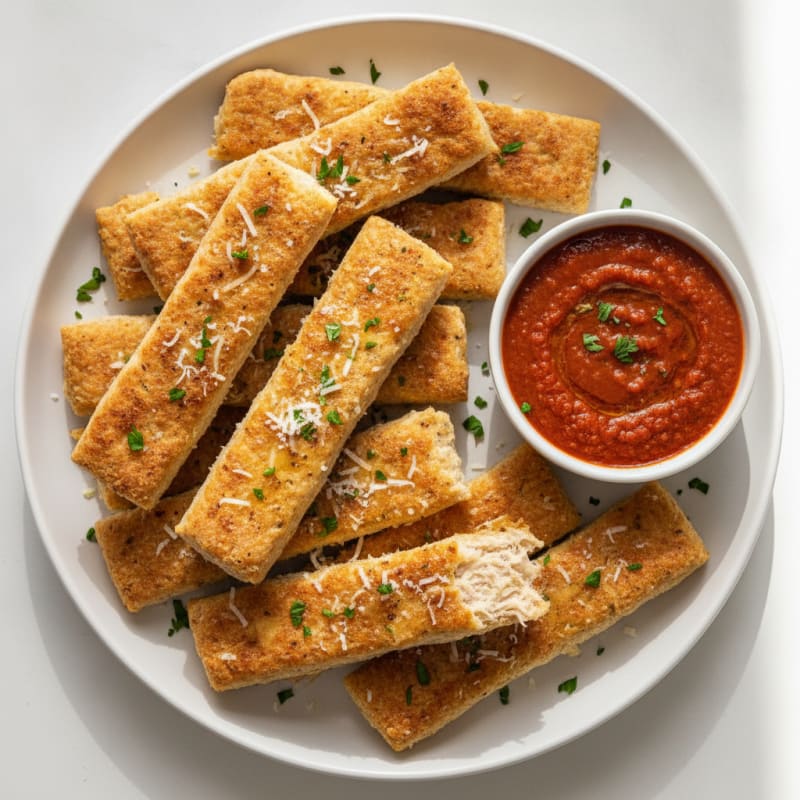 Garlic Parmesan Breadsticks with Marinara